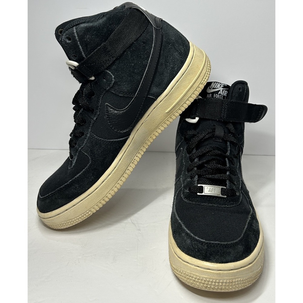 Nike Air Force 1 High GS 653998-009 Black Shoes Size‎ US 5.5Y Women's 7.5